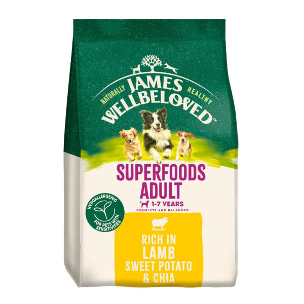 James Wellbeloved Adult Lamb & Sweet Potato Superfood Dry Dog Food