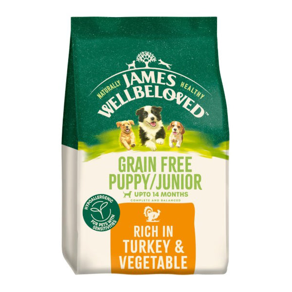 James Wellbeloved Puppy Turkey & Veg Grain Free Dry Dog Food