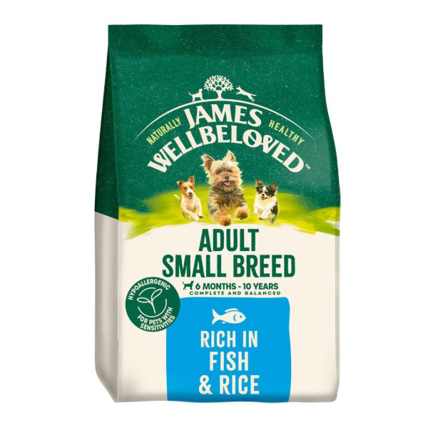James Wellbeloved Adult Small Breed Fish & Rice Dry Dog Food