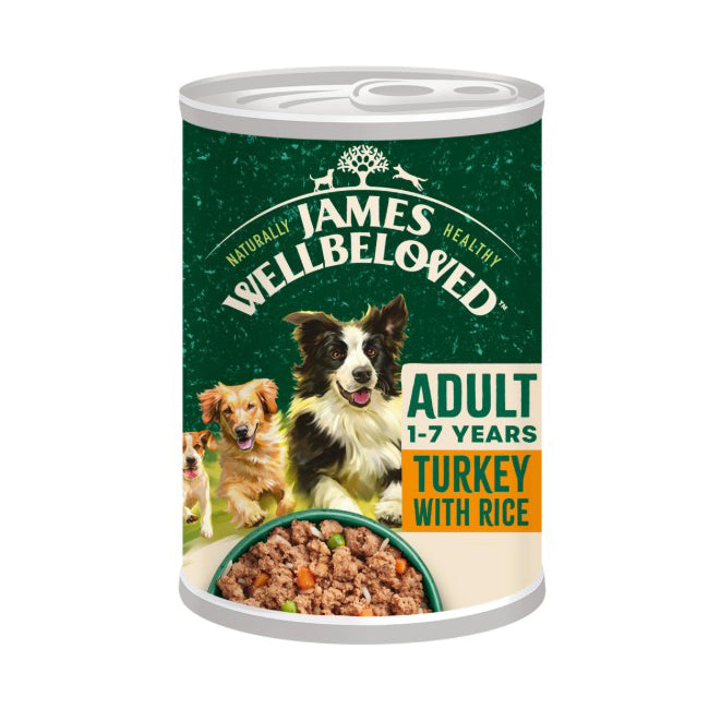 James Wellbeloved Adult Turkey & Rice Wet Dog Food Tin