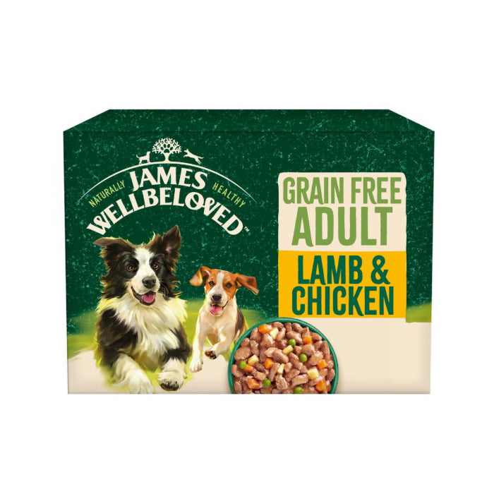 James Wellbeloved Adult Lamb, Chicken & Rice Wet Dog Food Pouches