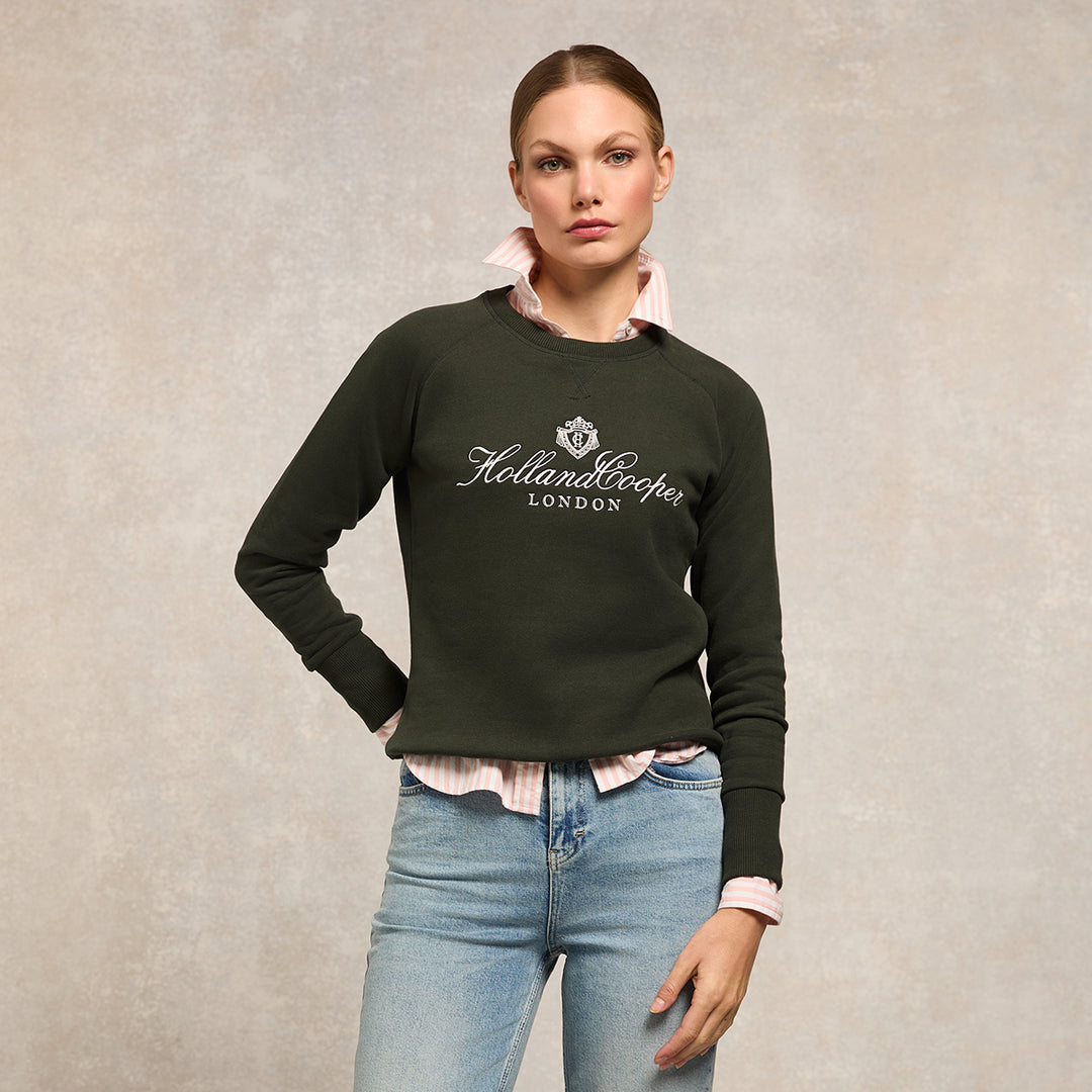 Holland Cooper Ladies Script Crew Sweat