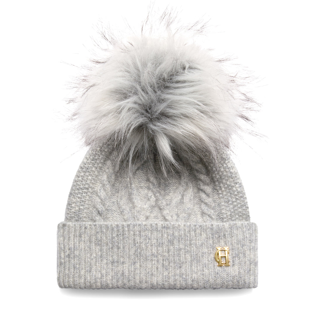 Holland Cooper Ladies Sloane Cable Bobble Hat