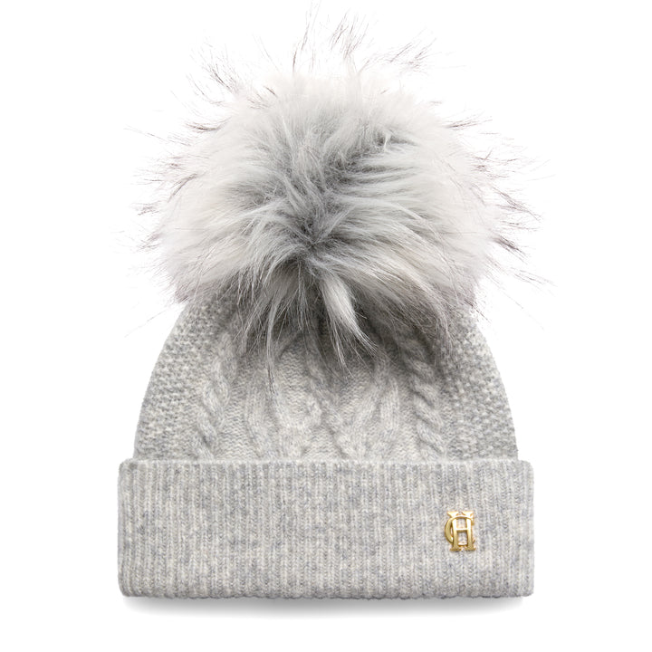 Holland Cooper Ladies Sloane Cable Bobble Hat
