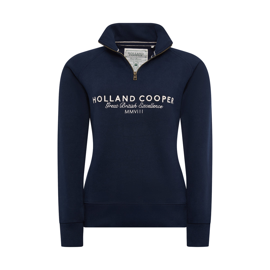 Holland Cooper Ladies Sporting Goods Zip Henley