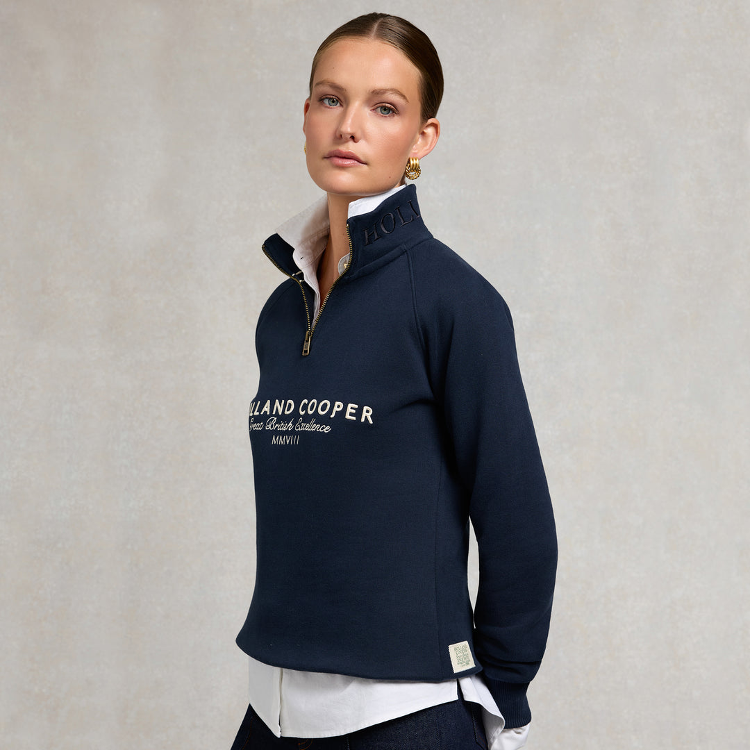 Holland Cooper Ladies Sporting Goods Zip Henley