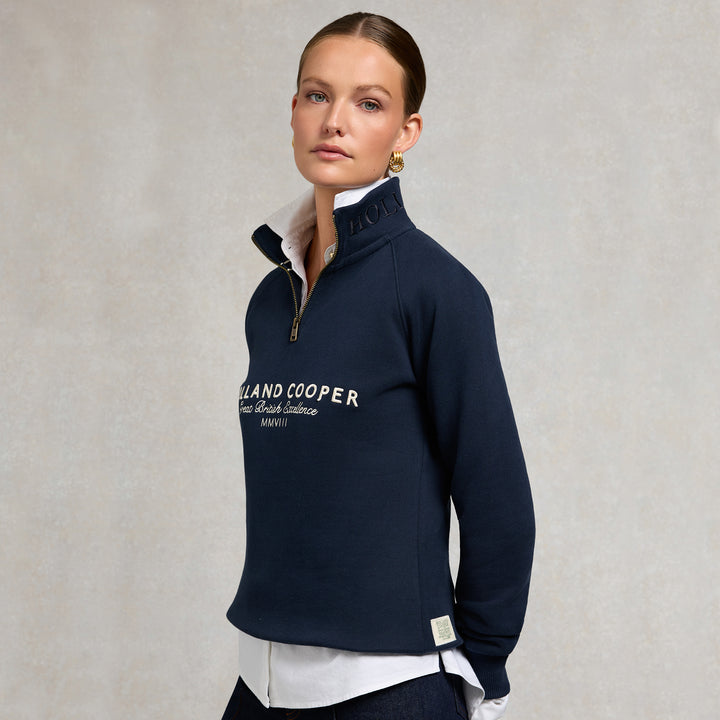 Holland Cooper Ladies Sporting Goods Zip Henley