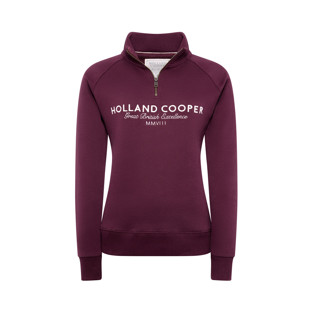 Holland Cooper Ladies Sporting Goods Zip Henley