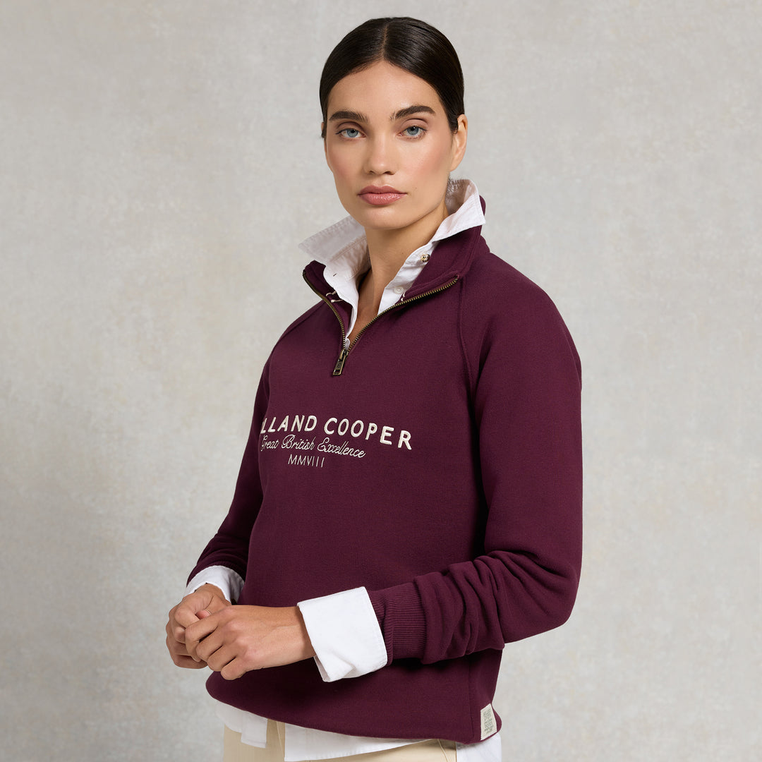 Holland Cooper Ladies Sporting Goods Zip Henley