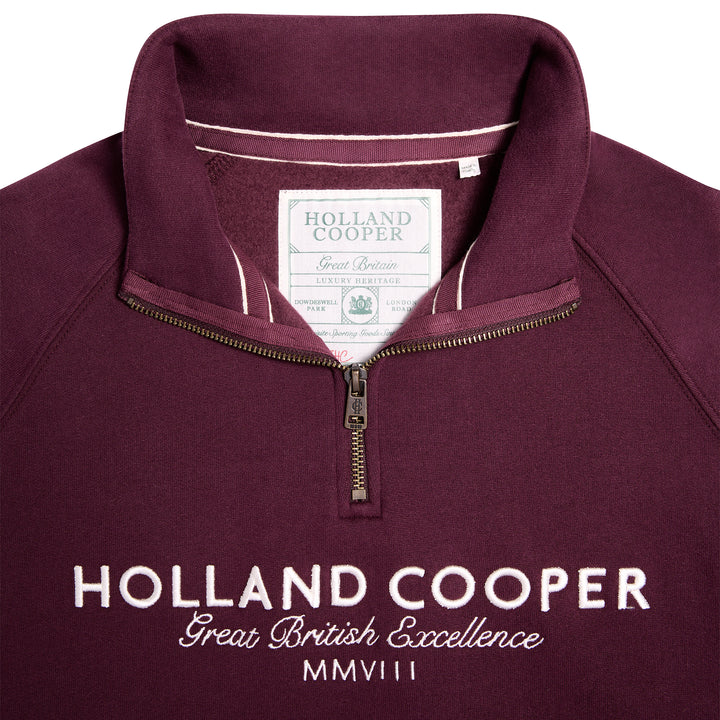 Holland Cooper Ladies Sporting Goods Zip Henley