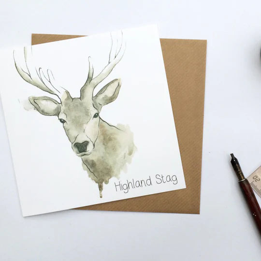 Clare Baird Highland Stag Card