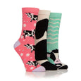 Platinum Ladies Wild Feet Crew Socks - 3 Pack