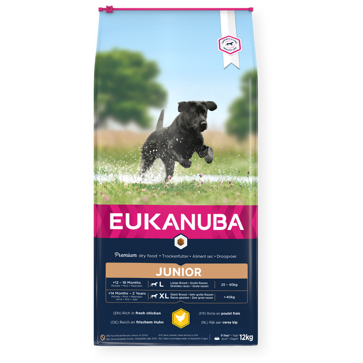 Eukanuba Junior Large Breed Dog Food with Chicken