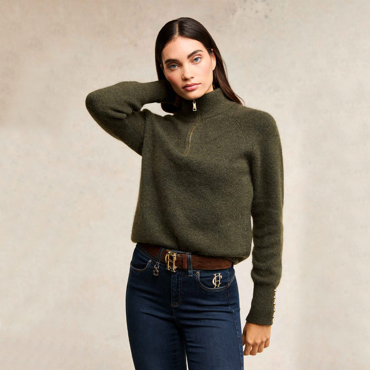 Holland Cooper Ladies Tori Half Zip Knit
