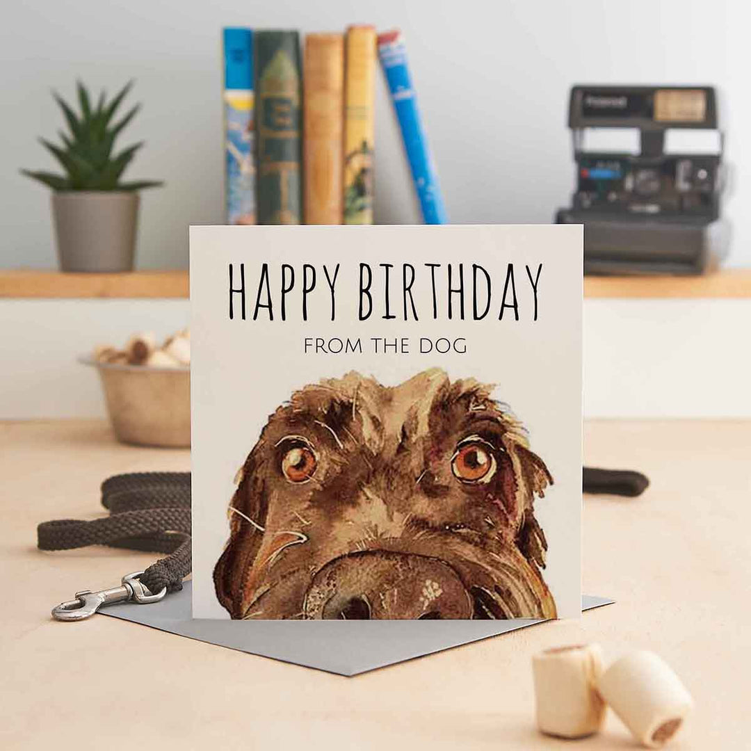Jo Scott Happy Birthday From The Dog - Brown Card