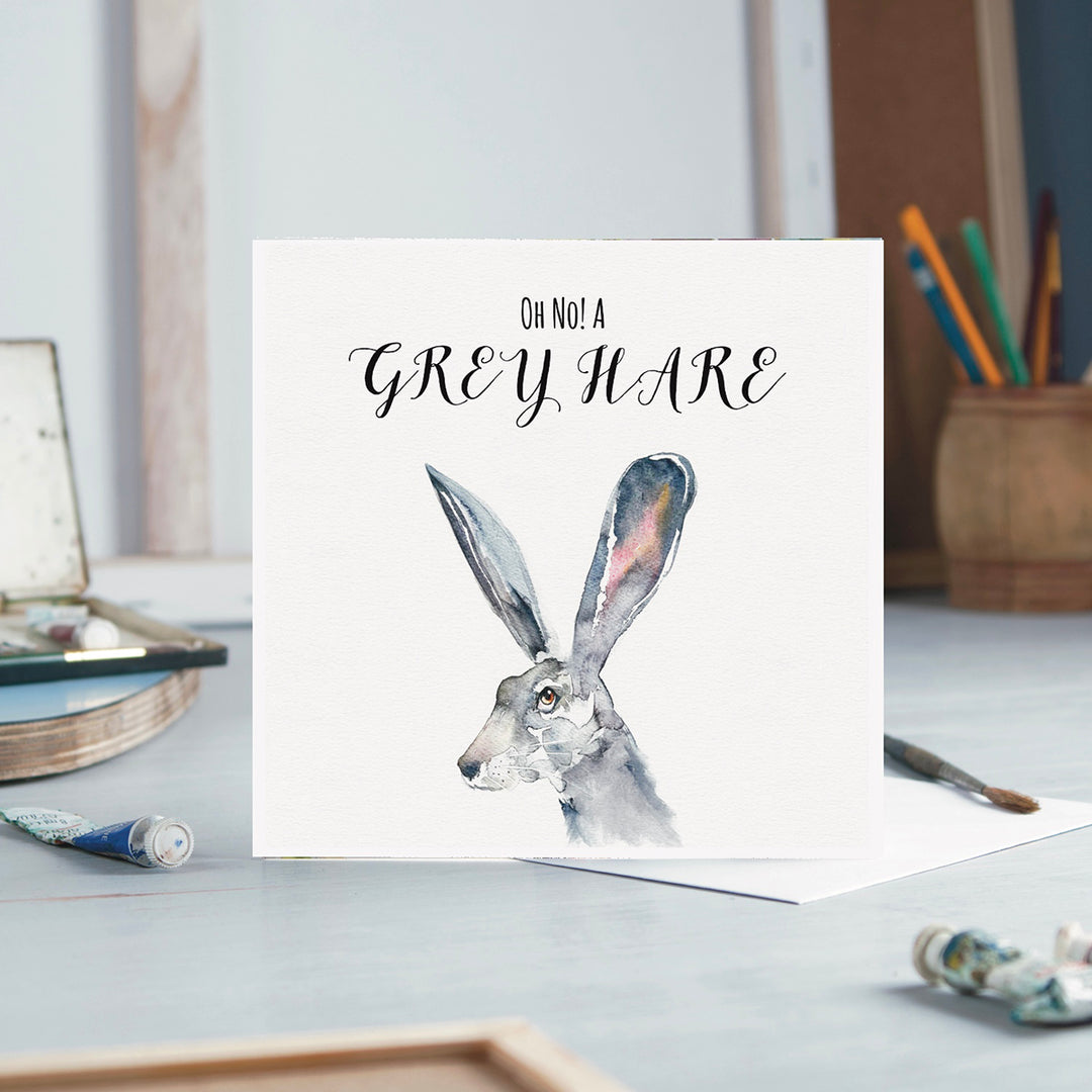 Jo Scott Grey Hare Card