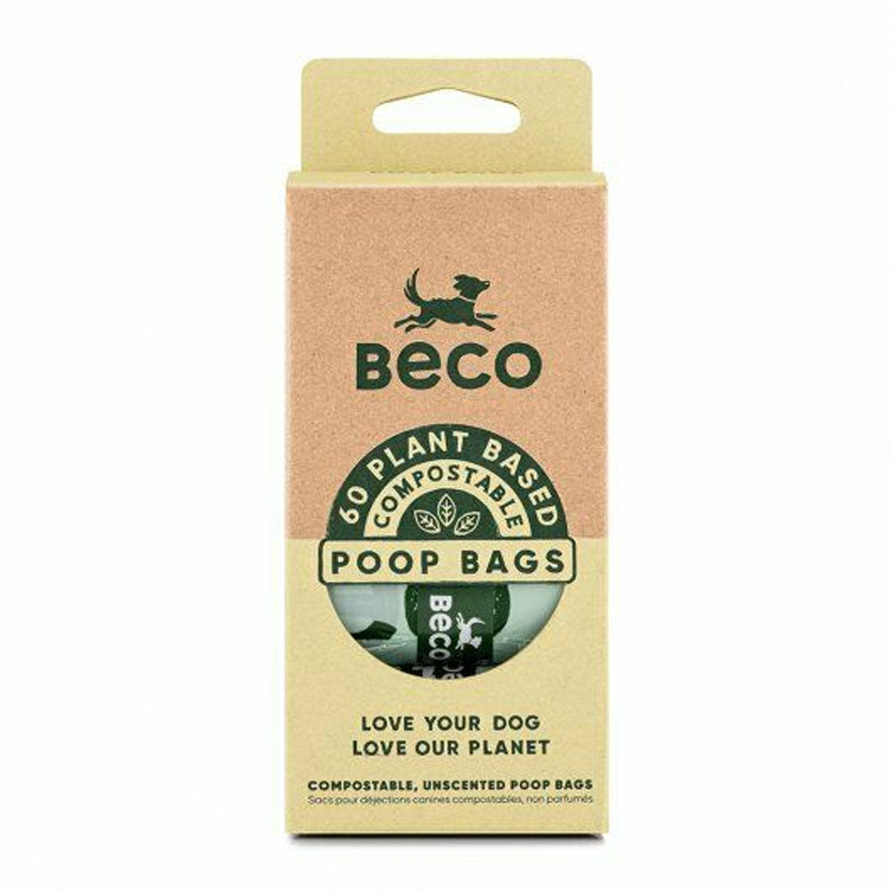 The Beco Home Compostable Poop Bags with Handles (x96) in Green#Green