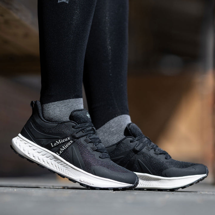 The LeMieux Trax Waterproof Trainer in Black#Black