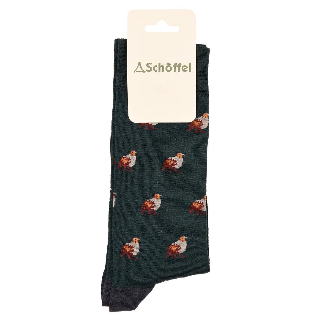 The Schoffel Mens Single Cotton Socks in Dark Teal#Dark Teal