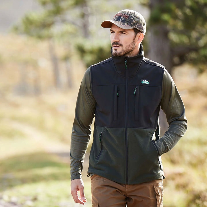 The Ridgeline Mens Hybrid Vest in Olive#Olive