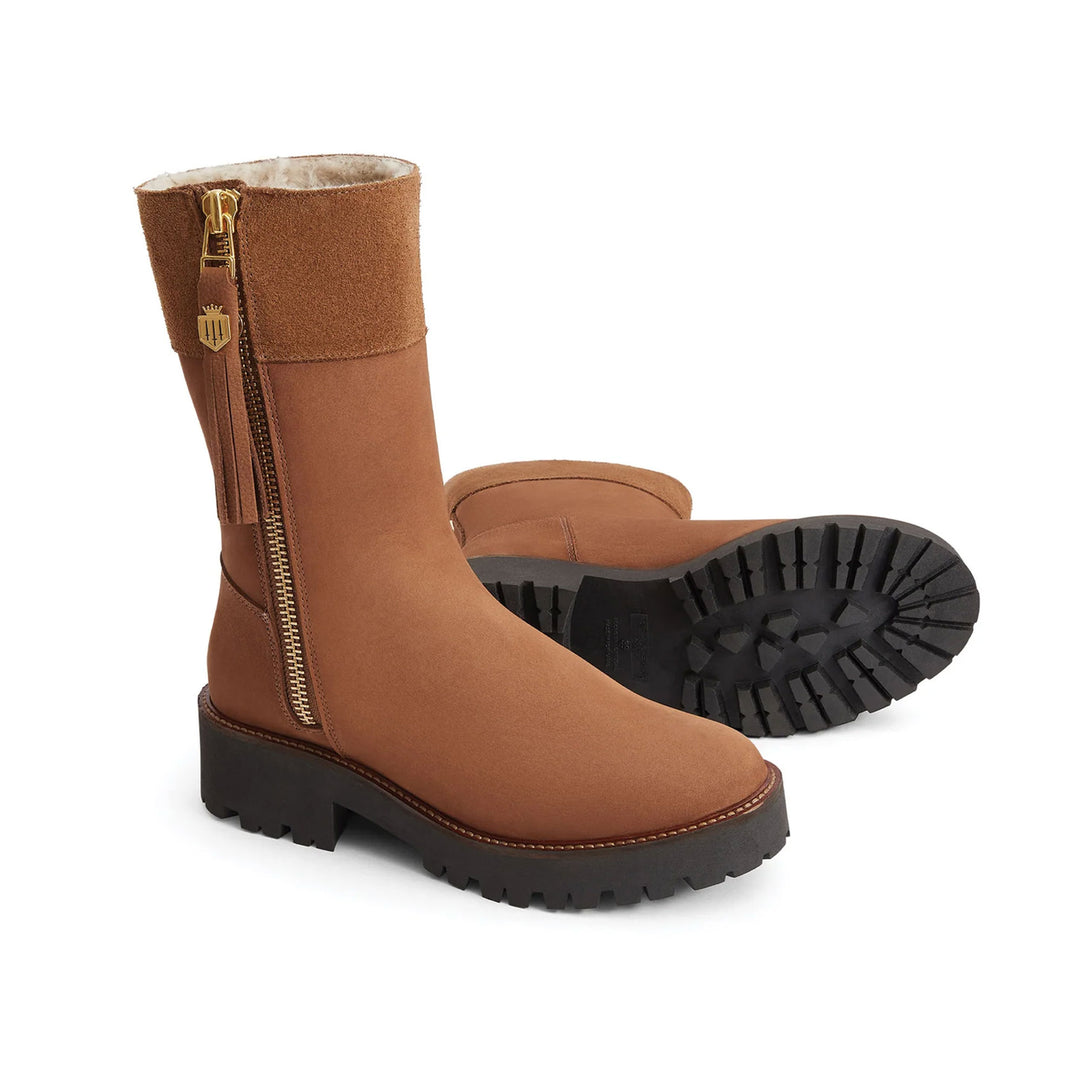 Fairfax & Favor Ladies Shearling Lined Paris Nubuck Boots