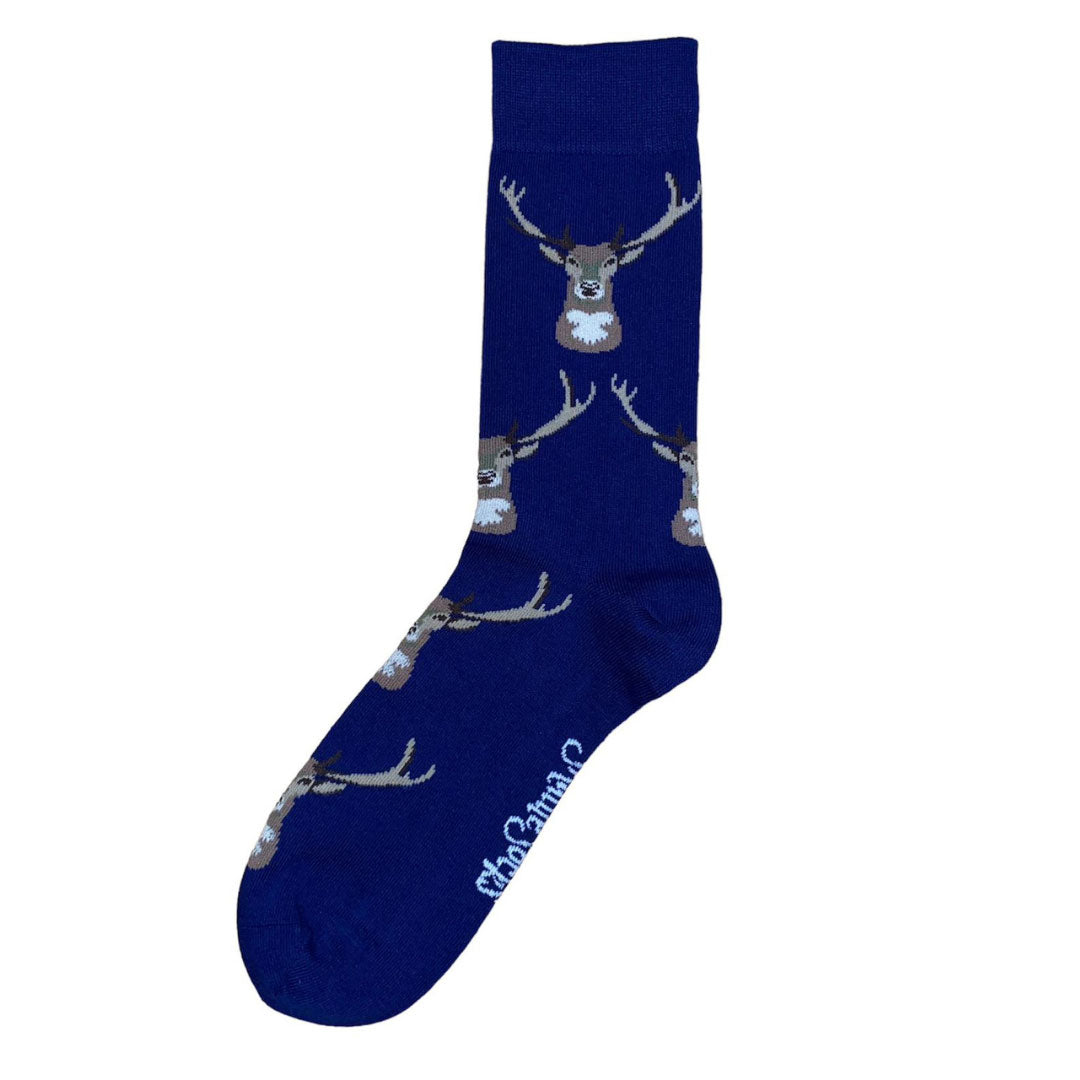 The Shuttle Socks Mens Stag Socks in Navy#Navy