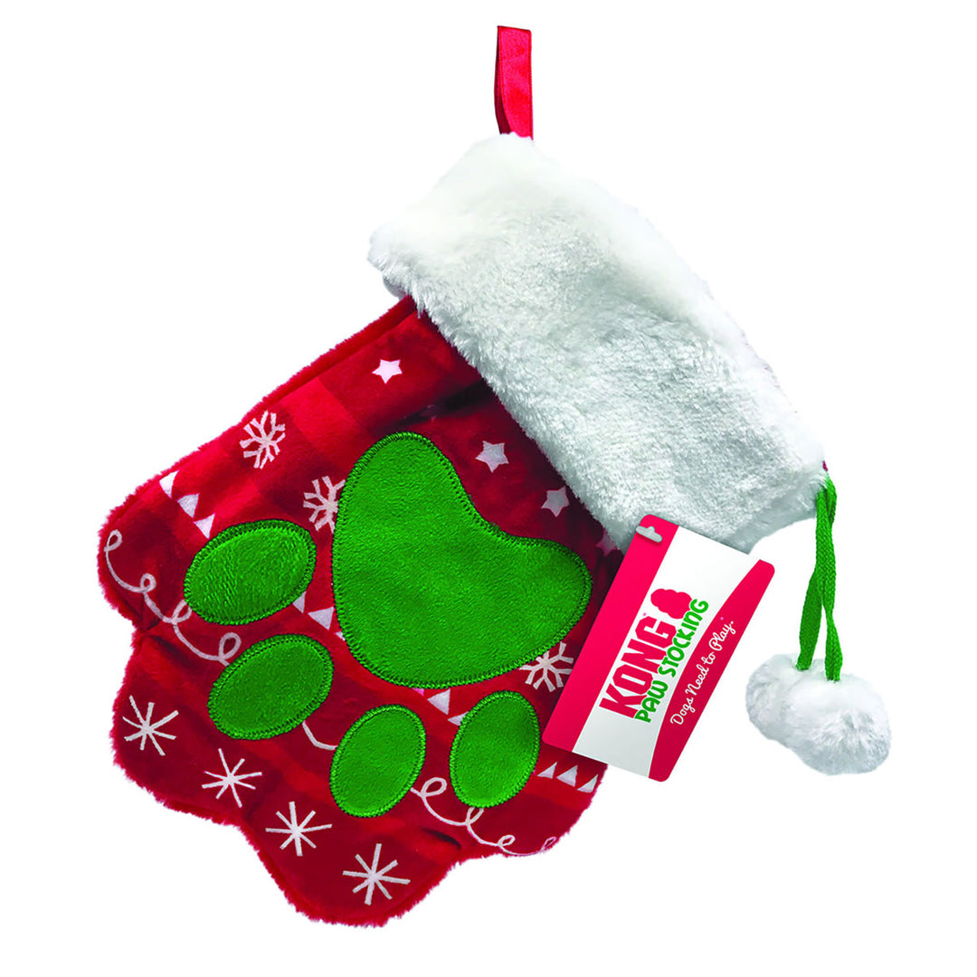 Kong Christmas Holiday Stocking Paw Large