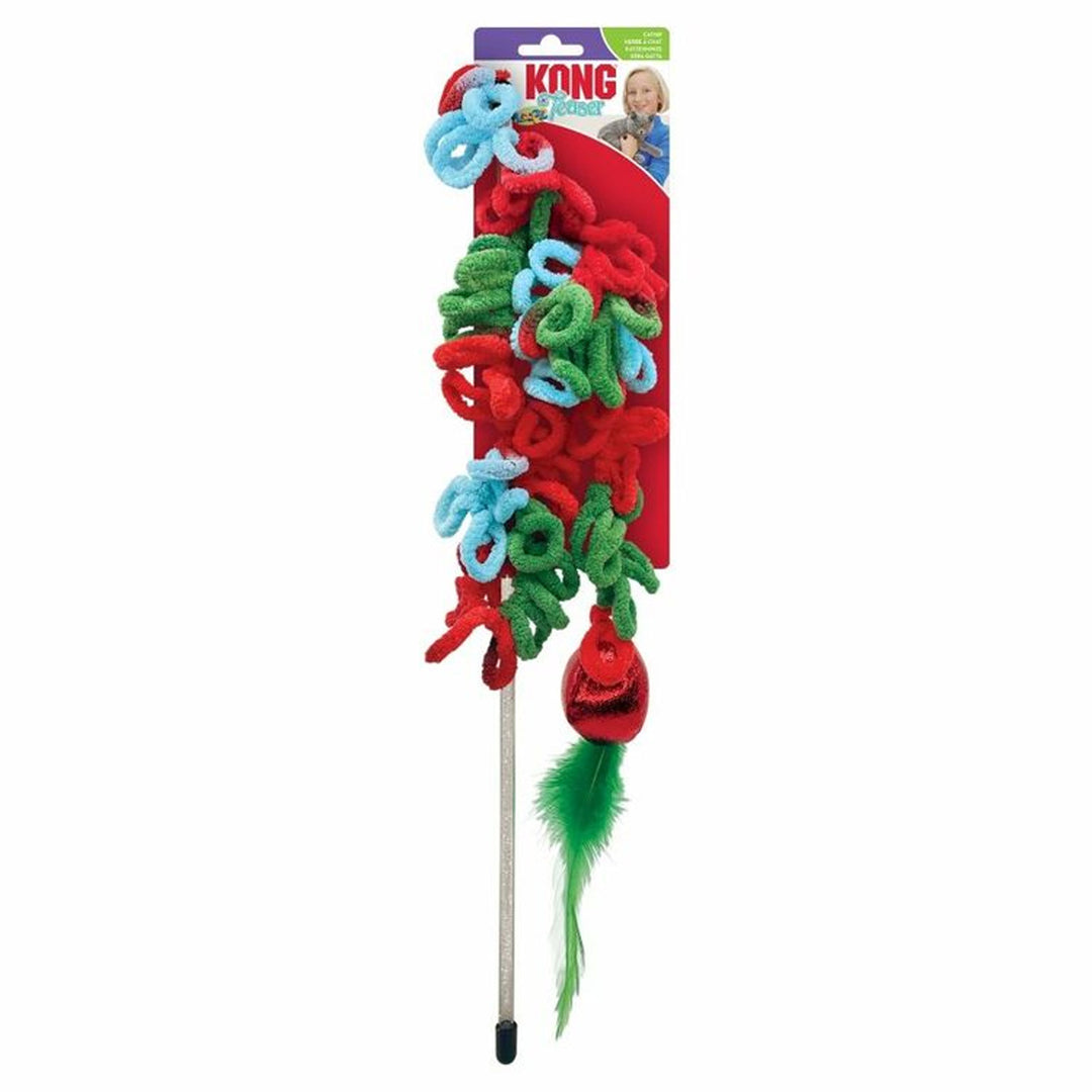 Kong Christmas Holiday Cat Teaser Loopz Wand