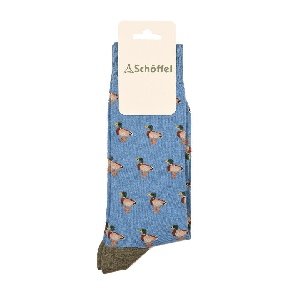The Schoffel Mens Single Cotton Socks in Blue#Blue