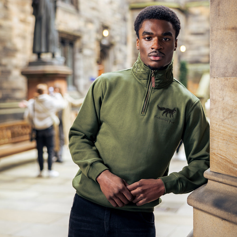 Cotswold Fox Unisex Tetbury 1/4 Zip - Basil | Millbry Hill