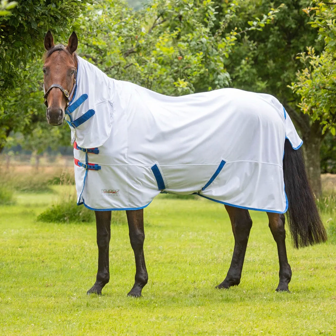 The Shires Tempest Original Fly Rug Combo in White#White