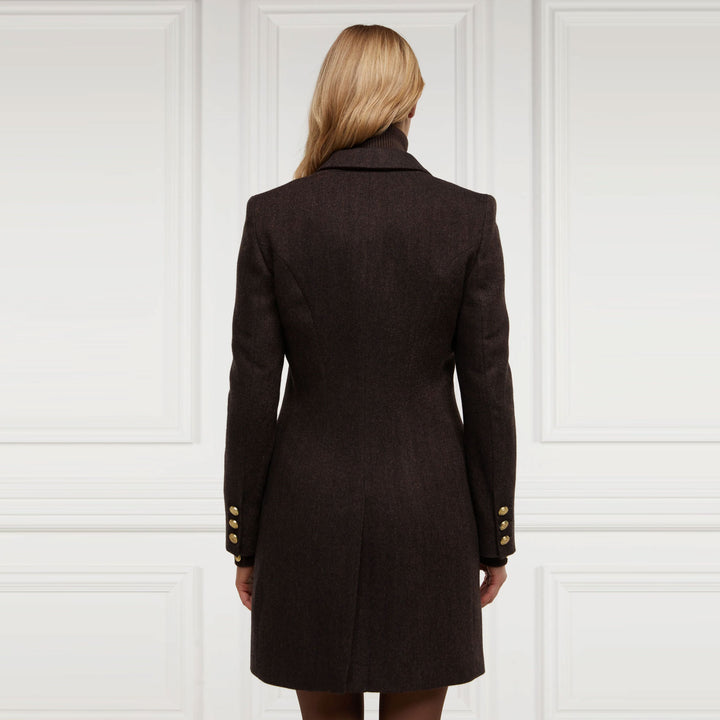 Holland Cooper Ladies Highgrove Coat in Chocolate#Chocolate