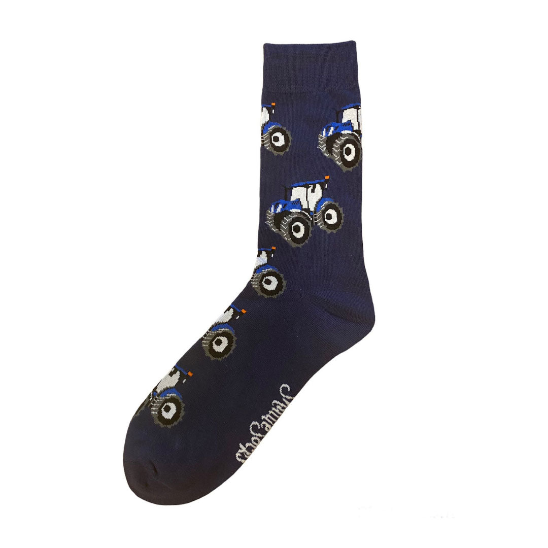 The Shuttle Socks Medium Childrens Tractor Socks in Navy#Navy