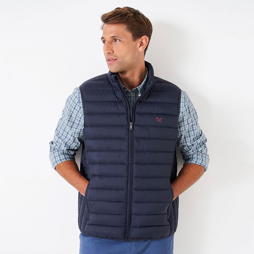 The Crew Mens New Lowther Gilet in Dark Navy#Dark Navy