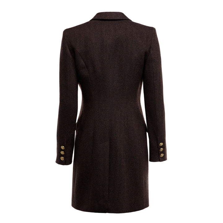 Holland Cooper Ladies Highgrove Coat in Chocolate#Chocolate