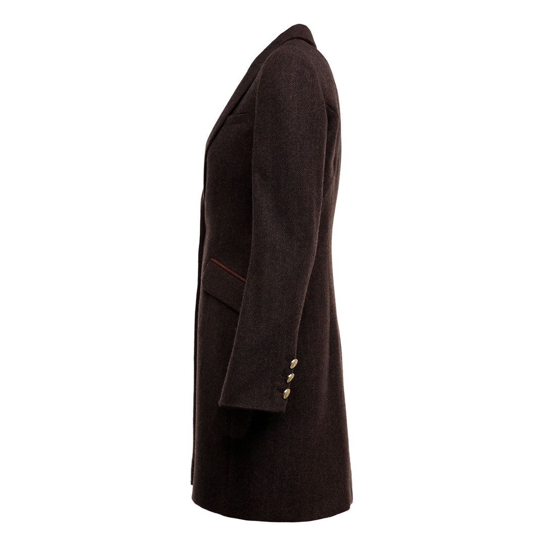 Holland Cooper Ladies Highgrove Coat in Chocolate#Chocolate