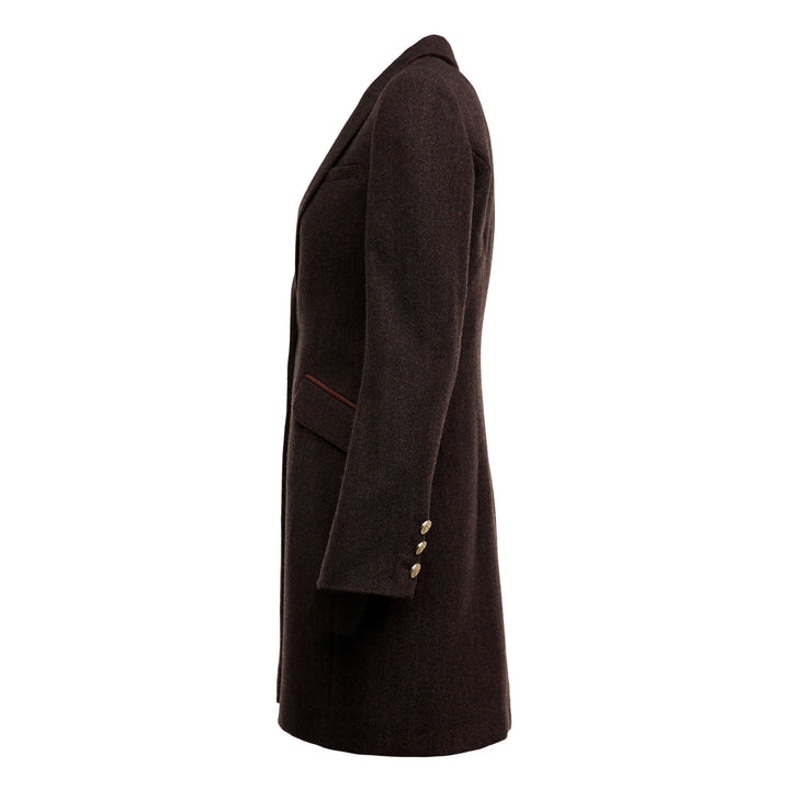 Holland Cooper Ladies Highgrove Coat in Chocolate#Chocolate