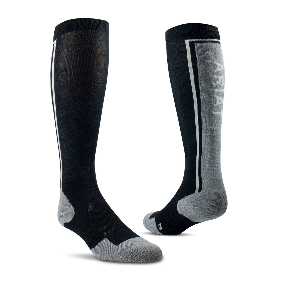 The Ariattek Winter Slimline Socks in Black#Black