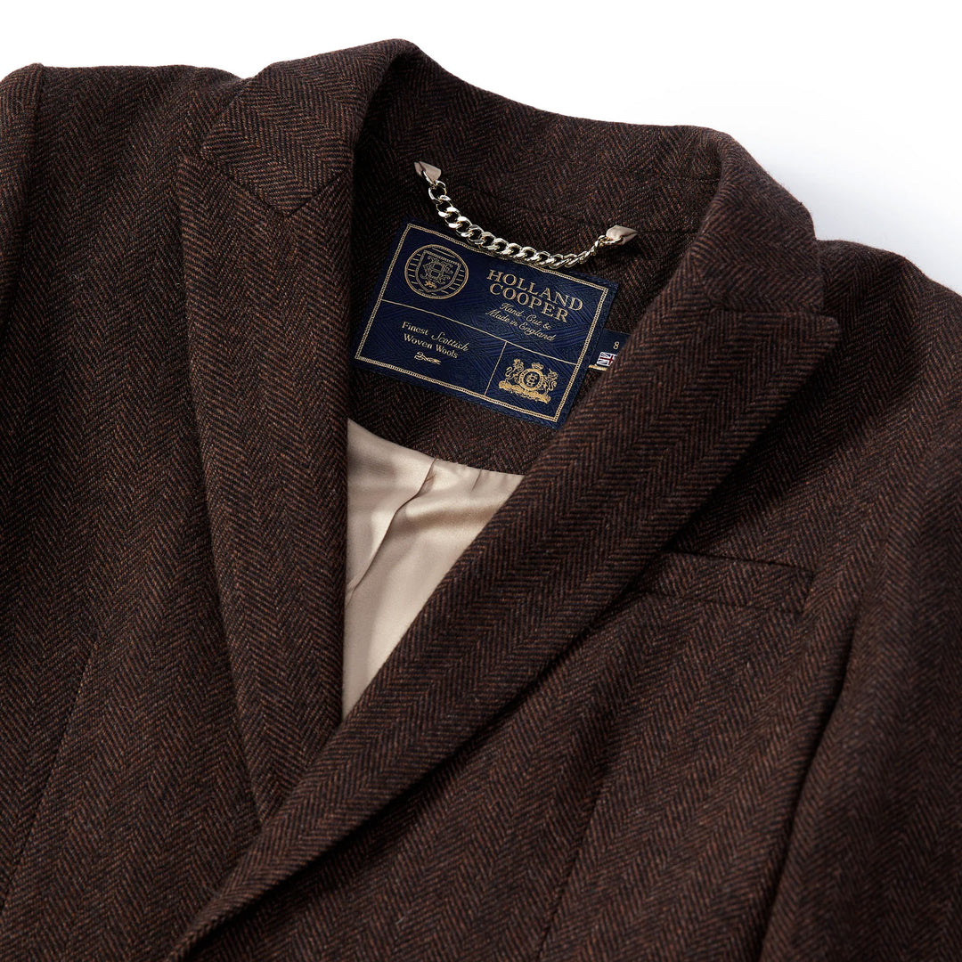 Holland Cooper Ladies Highgrove Coat in Chocolate#Chocolate