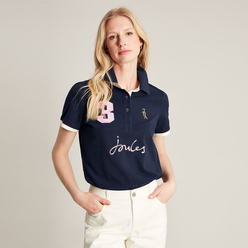 The Joules Ladies Beaufort Polo in Navy#Navy