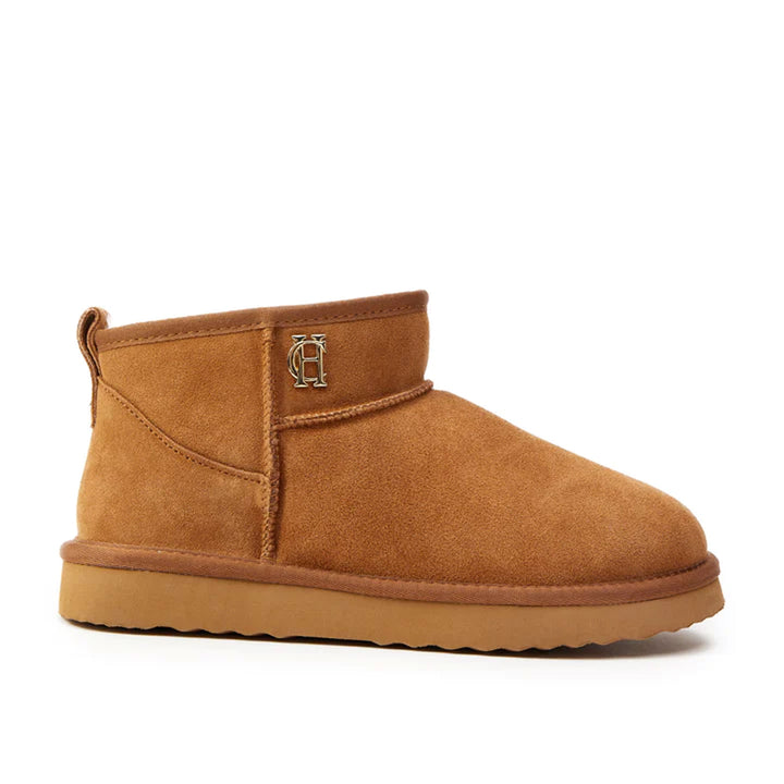 The Holland Cooper Ladies Ultra Mini Shearling Boot in Tan#Tan