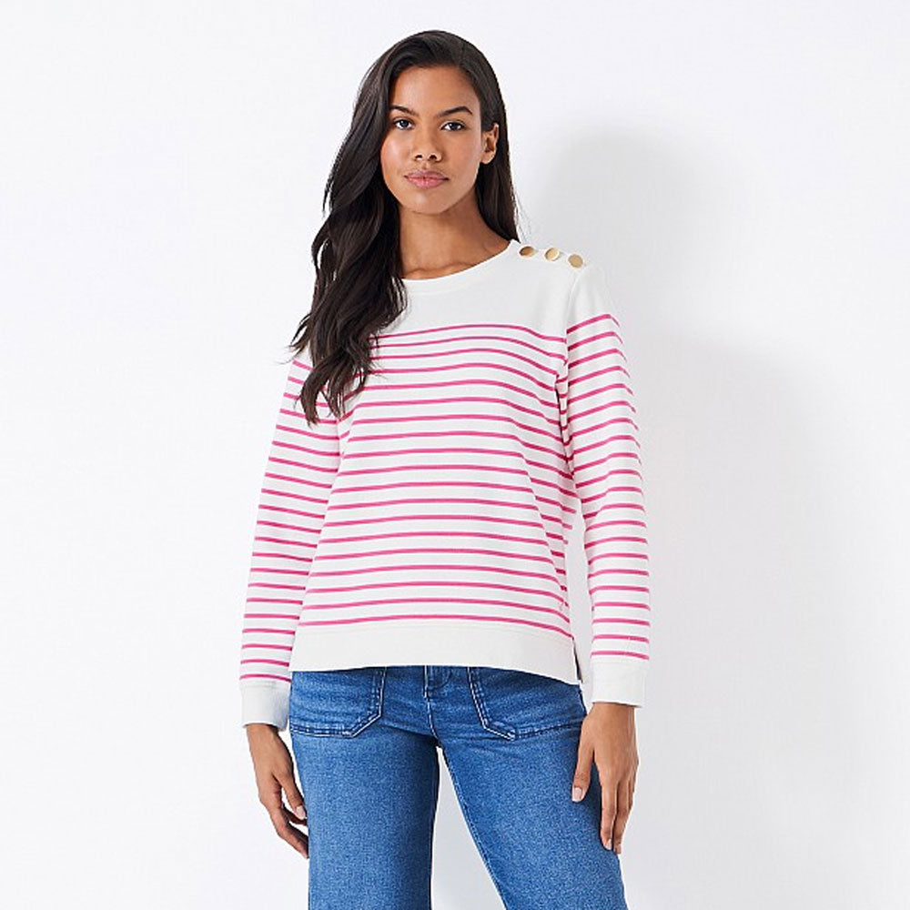 Pink striped sweatshirt online