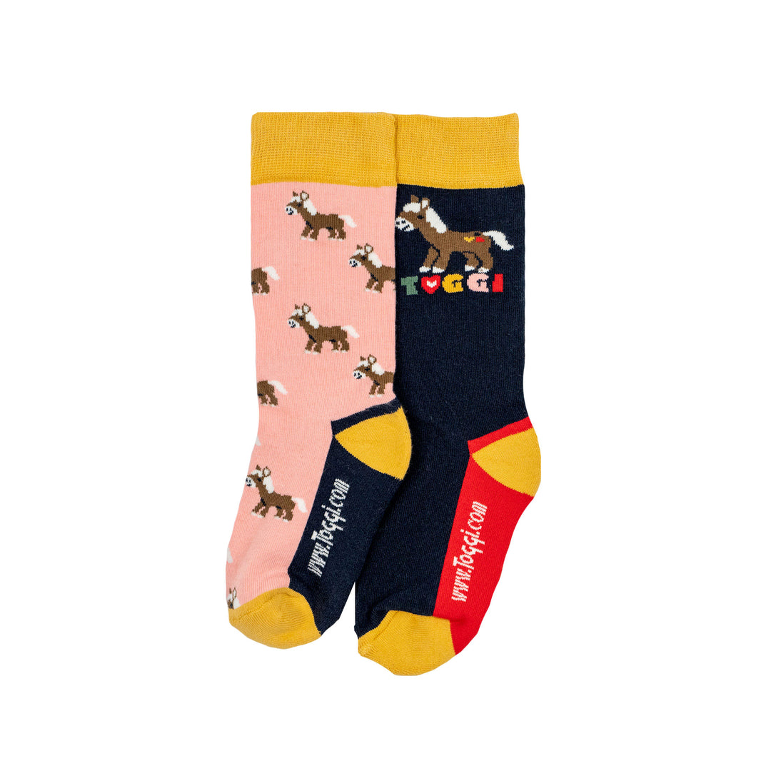 The Toggi Childrens Pony Socks in Pink Print#Pink Print