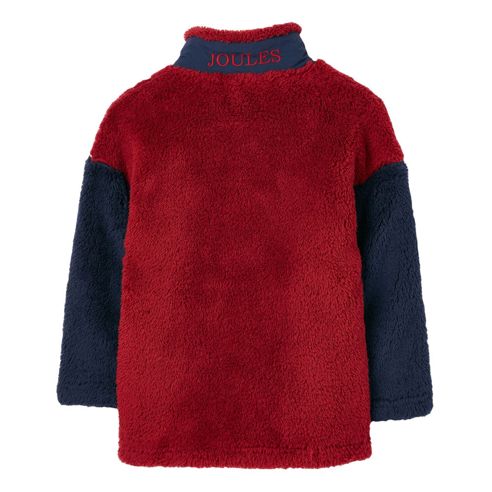 Joules Boys Always Cosy 1/Z Zip Fabric Mix Fleece