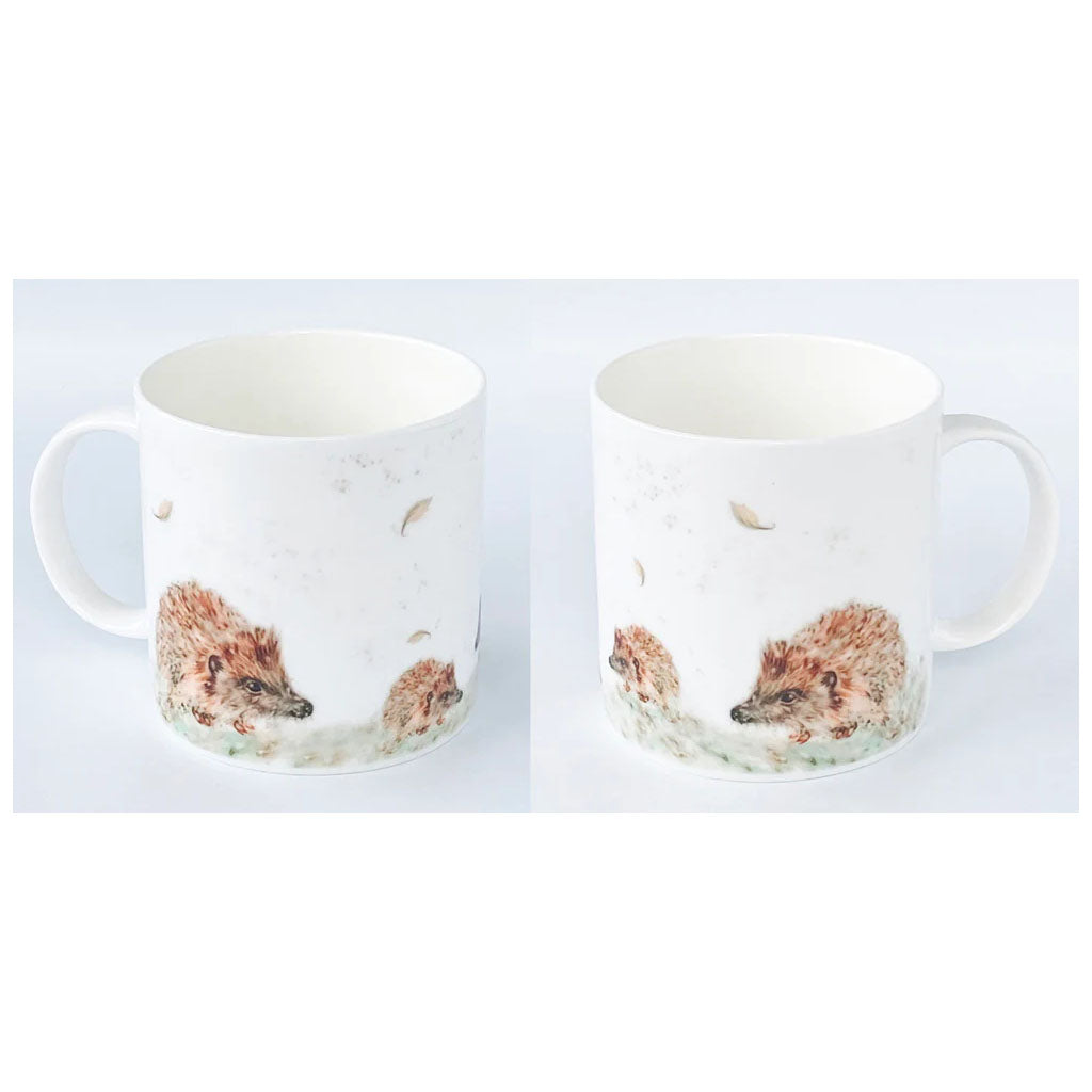 Country Creation Fine Bone China Mug - Hedgehog Family