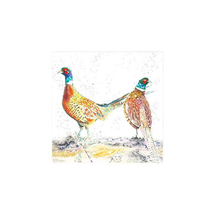 Country Creation Ceramic Trivet - Pheasant Bouquet