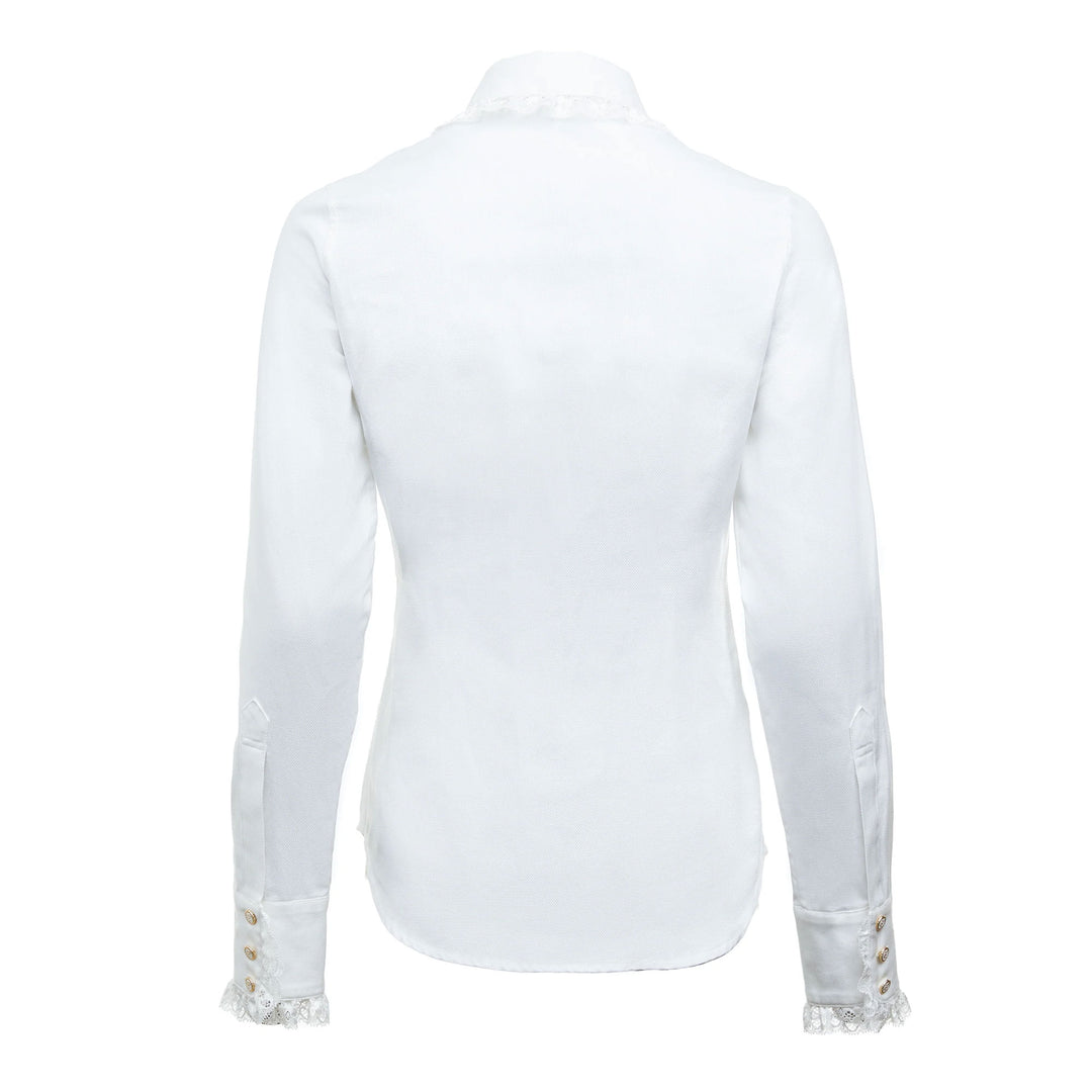 Holland Cooper Ladies Rose Shirt - Product View in White#White