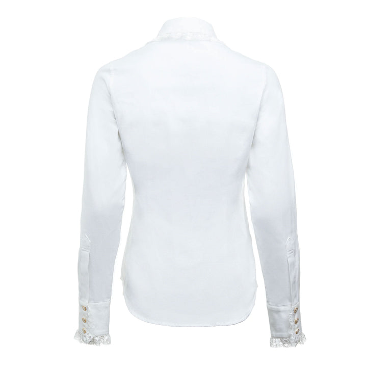 Holland Cooper Ladies Rose Shirt - Product View in White#White