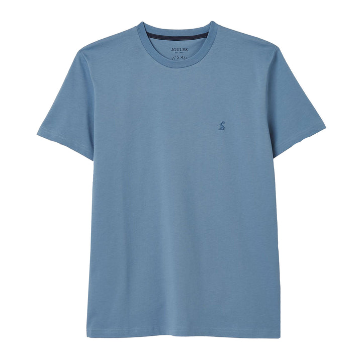 The Joules Mens Denton Plain Tee in Light Blue#Light Blue