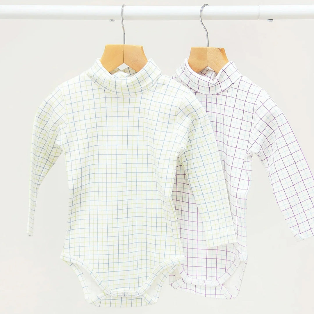 The Little Stamford Tattersall Roll Neck Body Suit